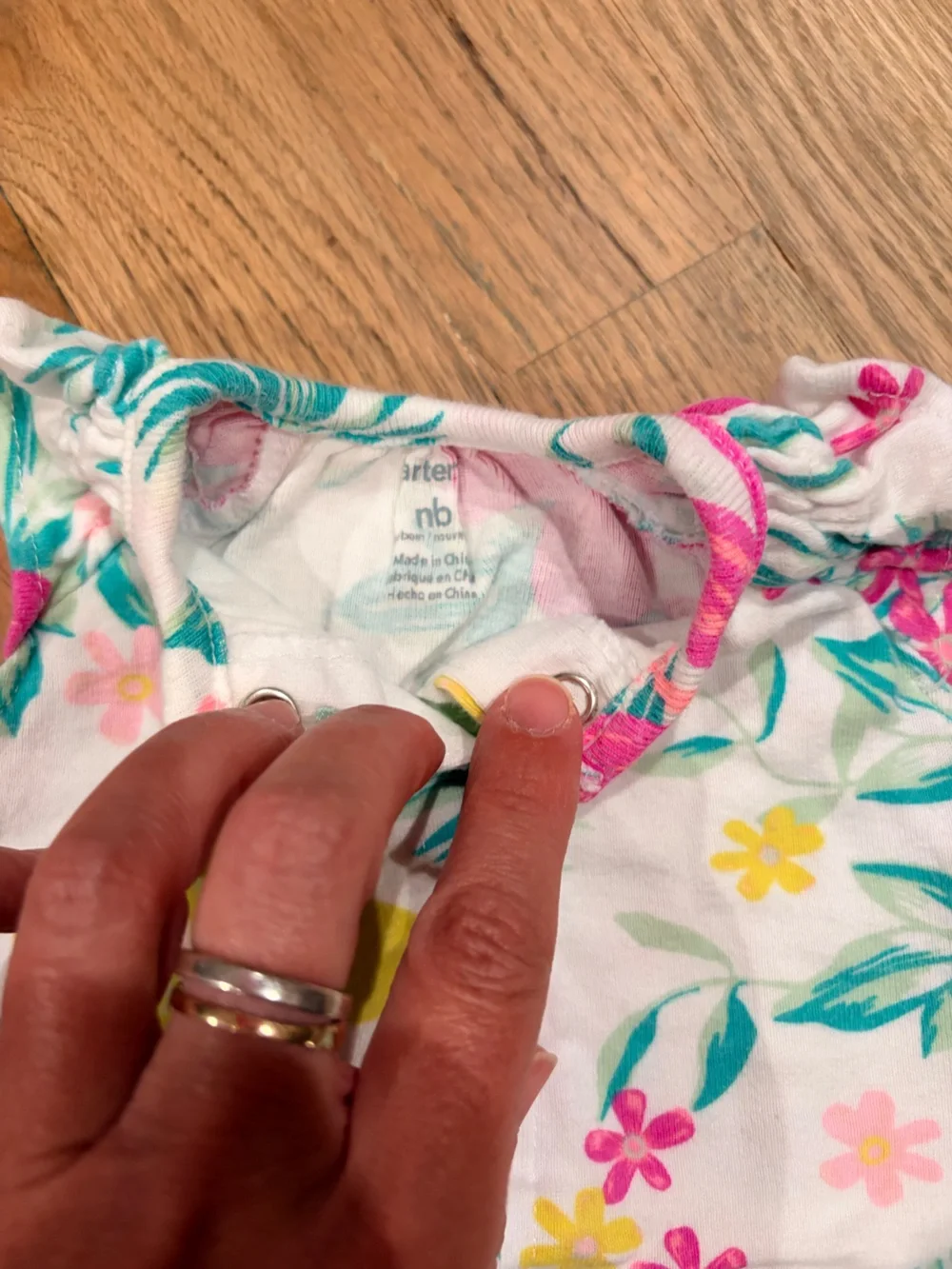 Carter’s baby girl button down floral romper